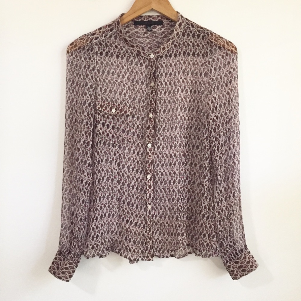 Joe B Sheer Blouse Size Large